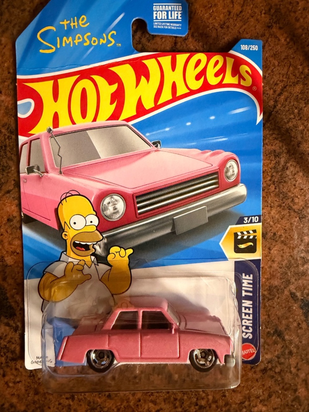 Mattel Hot Wheels The Simpsons Pink Die-Cast Sedan